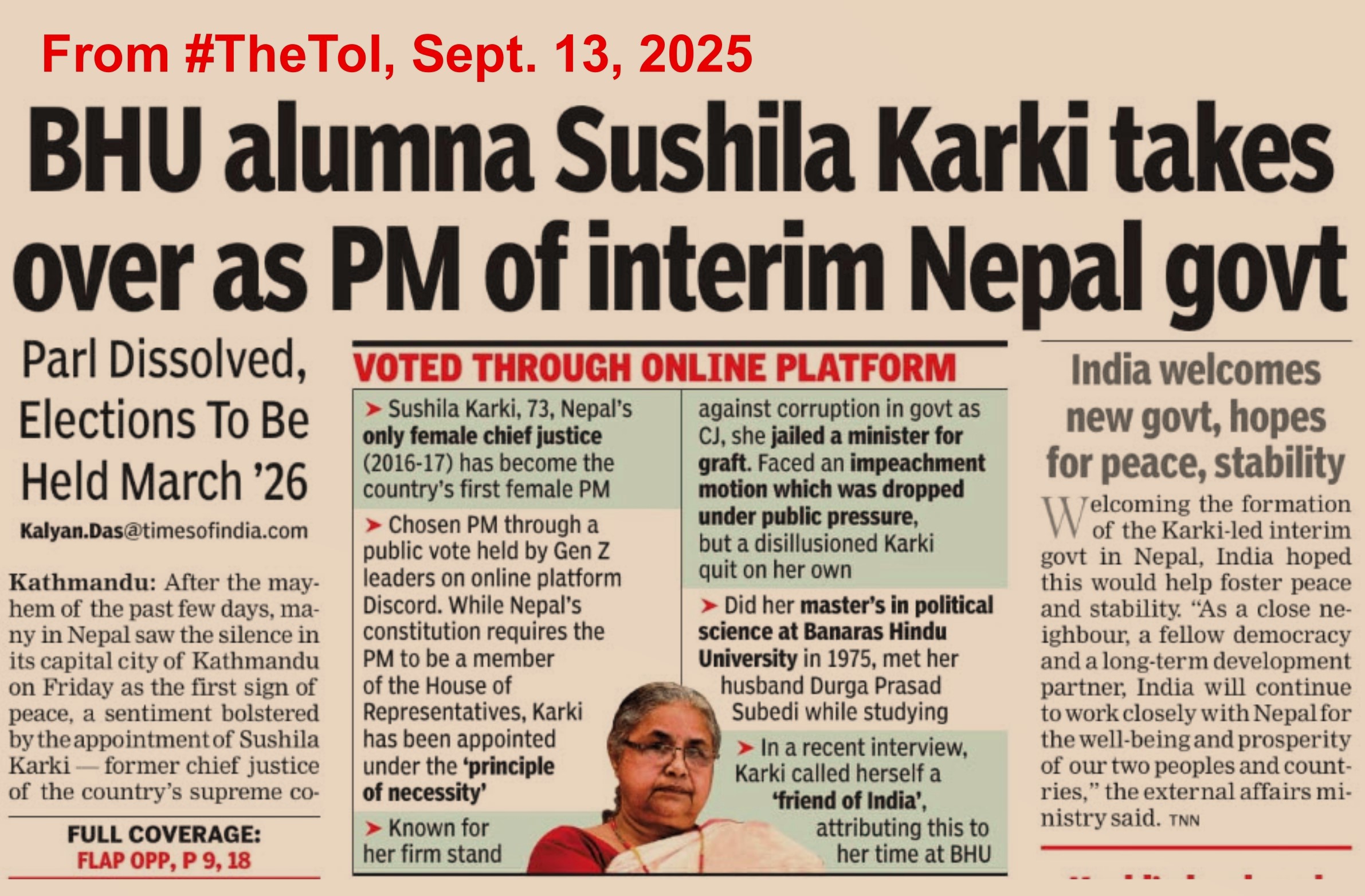Nepal's retired Chief Justice takes over as Prime Minister
